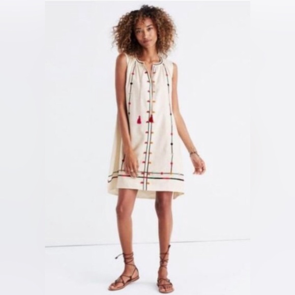 Dress Nordstrom Thml Embroidered Shift Dress Madewell Dresses Madewell  Willow Embroidered Ivory Shift Dress With Tassel